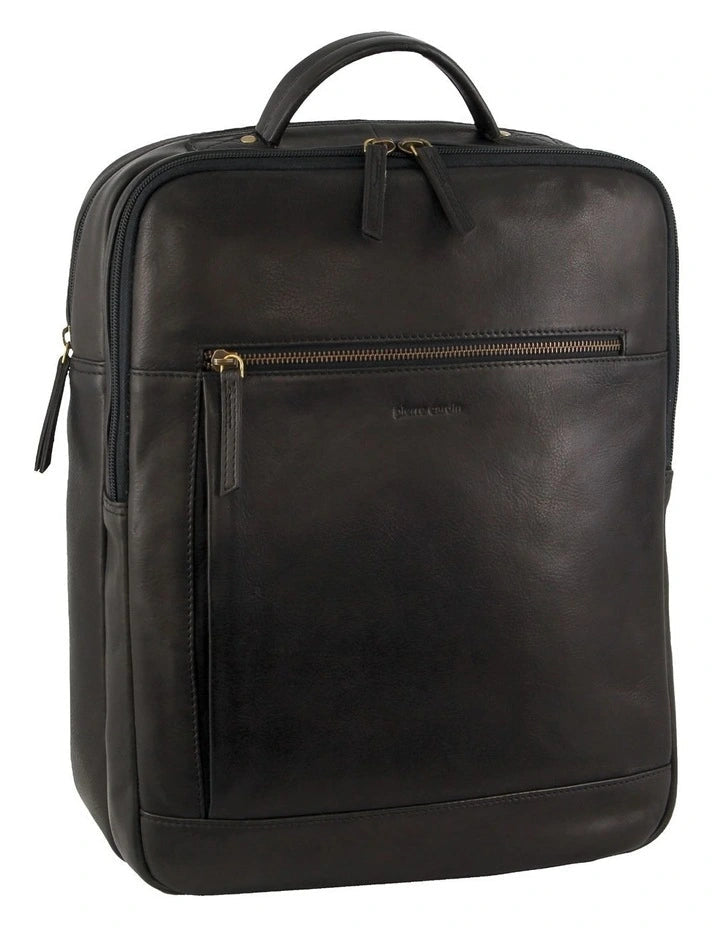 Calgary Leather Computer Backpack Handbags Milleni Black 