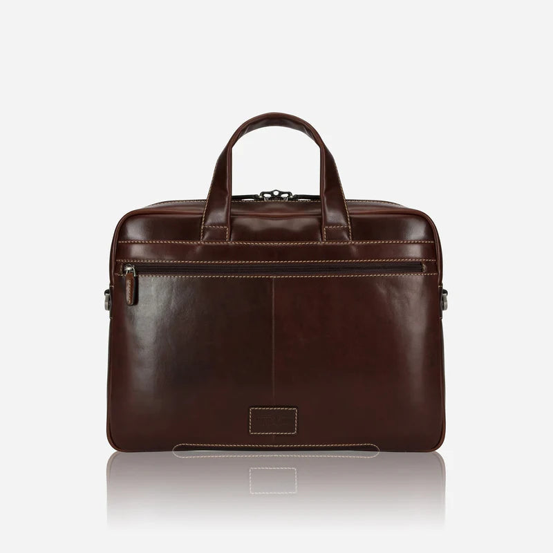 Cambridge Leather Laptop Briefcase - Mocha Wallet Jekyll & Hide 