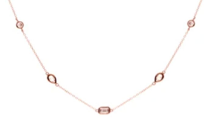 Captivate Long Gold CZ Necklace Sybella 