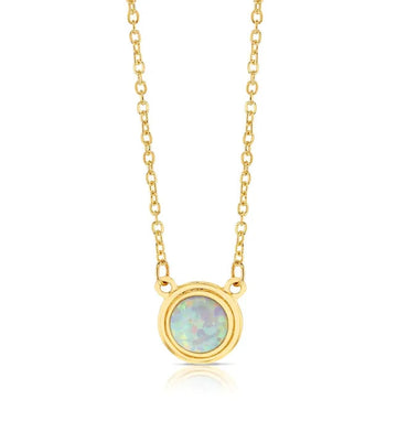 Cassiopeia Yellow Gold Opal Necklace Gold jewellery GOLDEN MILE 