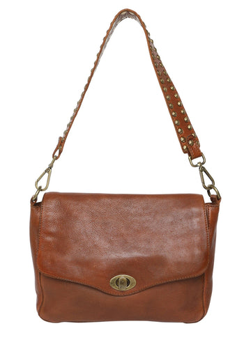 Chicago Leather Crossbody Bag Handbag Modapelle Tan 