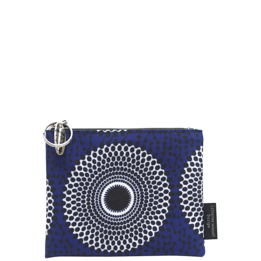 CMD Everyday Coin Purse women's wallet Catherine Manuell Design Blue Circles 
