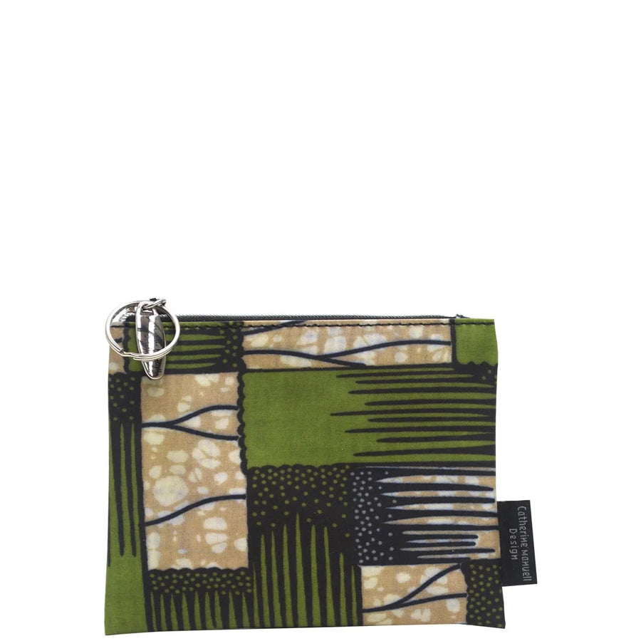 CMD Everyday Coin Purse women's wallet Catherine Manuell Design Green Navy Block 