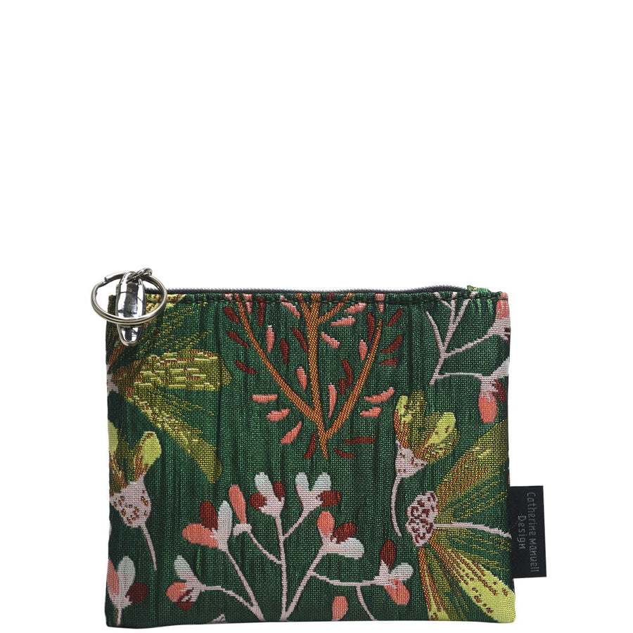 CMD Everyday Coin Purse women's wallet Catherine Manuell Design Wild Flower Green 