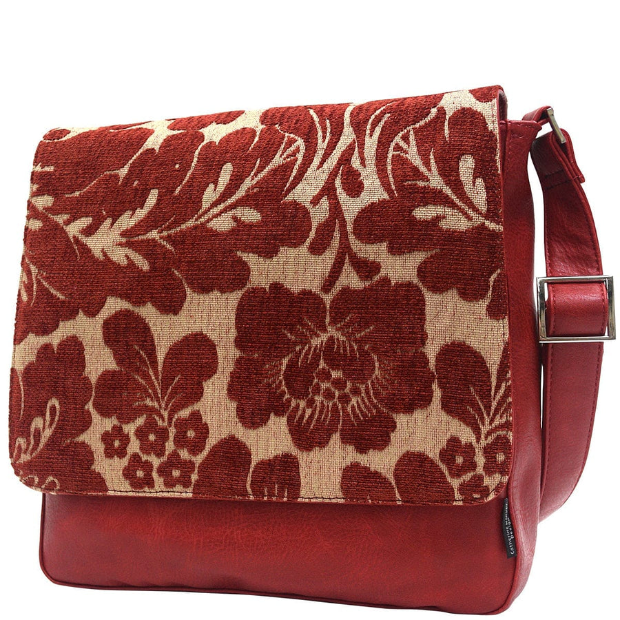 CMD Haby Satchel - Red Beige Floral Bag Catherine Manuell Design 