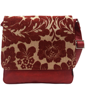 CMD Haby Satchel - Red Beige Floral Bag Catherine Manuell Design 