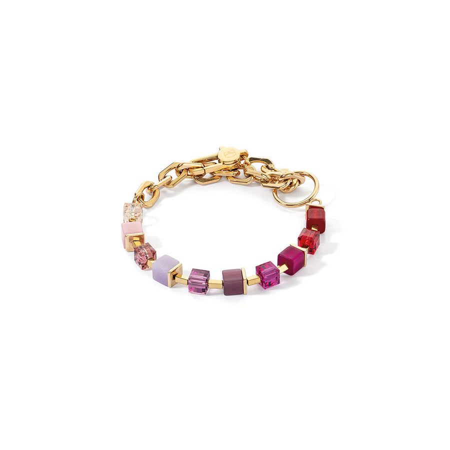 Coeur de Lion GeoCube Cabernet Ruby Bracelet Women's Jewellery Timesupply 