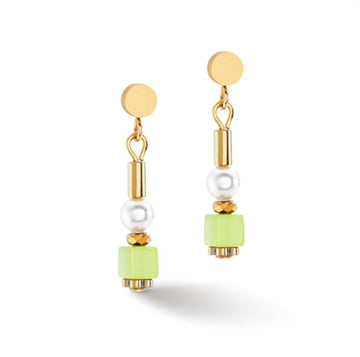 Coeur de Lion GeoCube Midsummer Fae Pearl Earrings Women's Jewellery Timesupply 