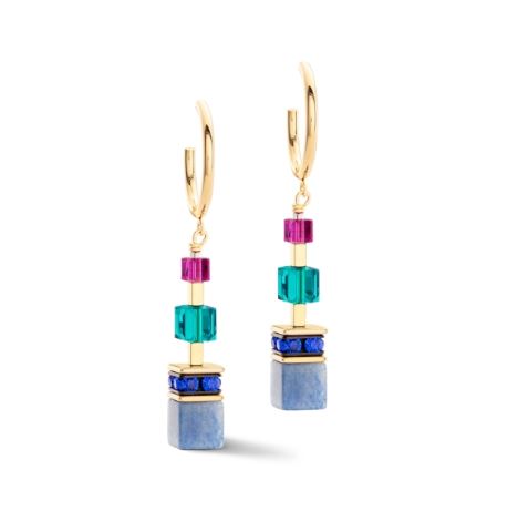 Coeur De Lion GeoCube Winter Berries Gold Earrings Women's Jewellery Timesupply 