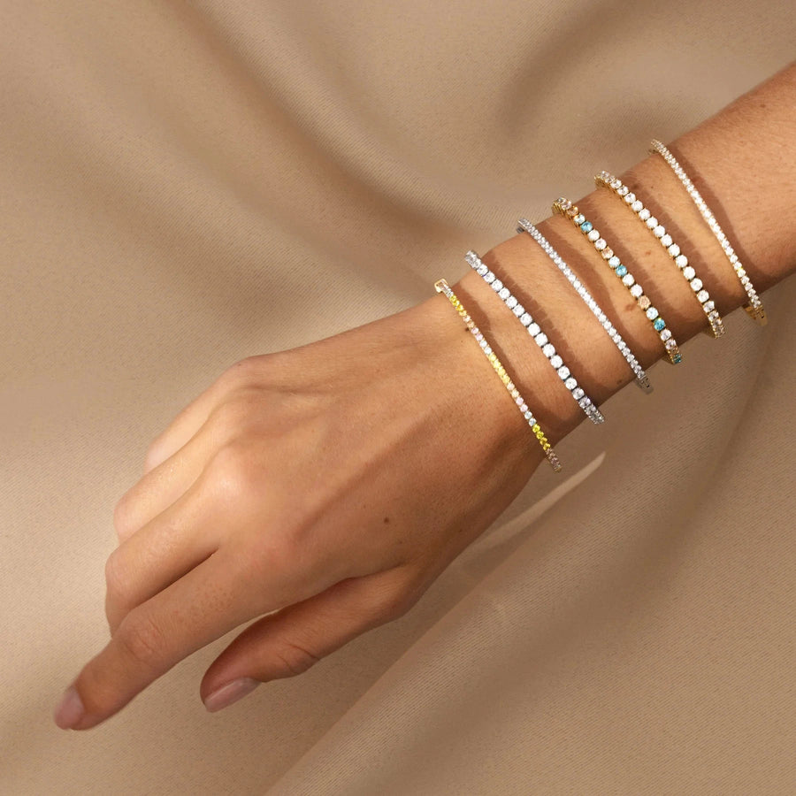 Coeur de Lion Gold Tennis Bracelet Multi Women's Jewellery Timesupply 