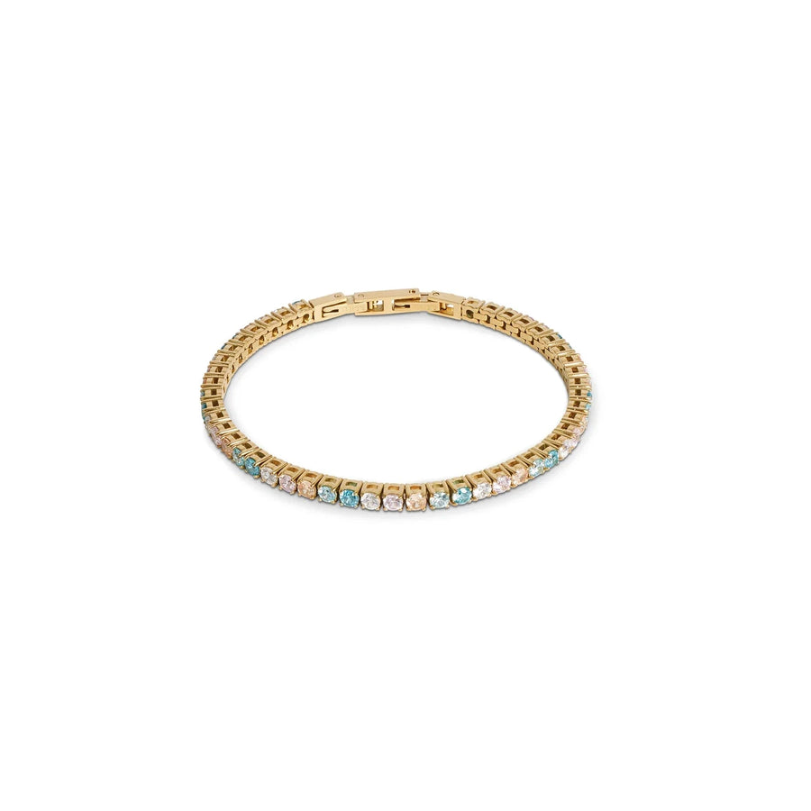 Coeur de Lion Gold Tennis Bracelet Multi Women's Jewellery Timesupply 