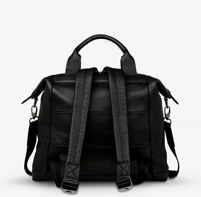 'Comes in Waves' Leather Backpack Handbags Status Anxiety 