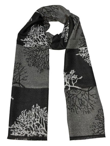 Cosy Winter Scarf - Grey tree silhouette Scarf Teddy Sinclair 