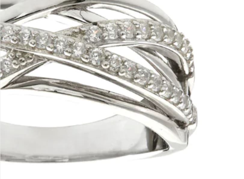 Criss Cross CZ Ring Sybella 