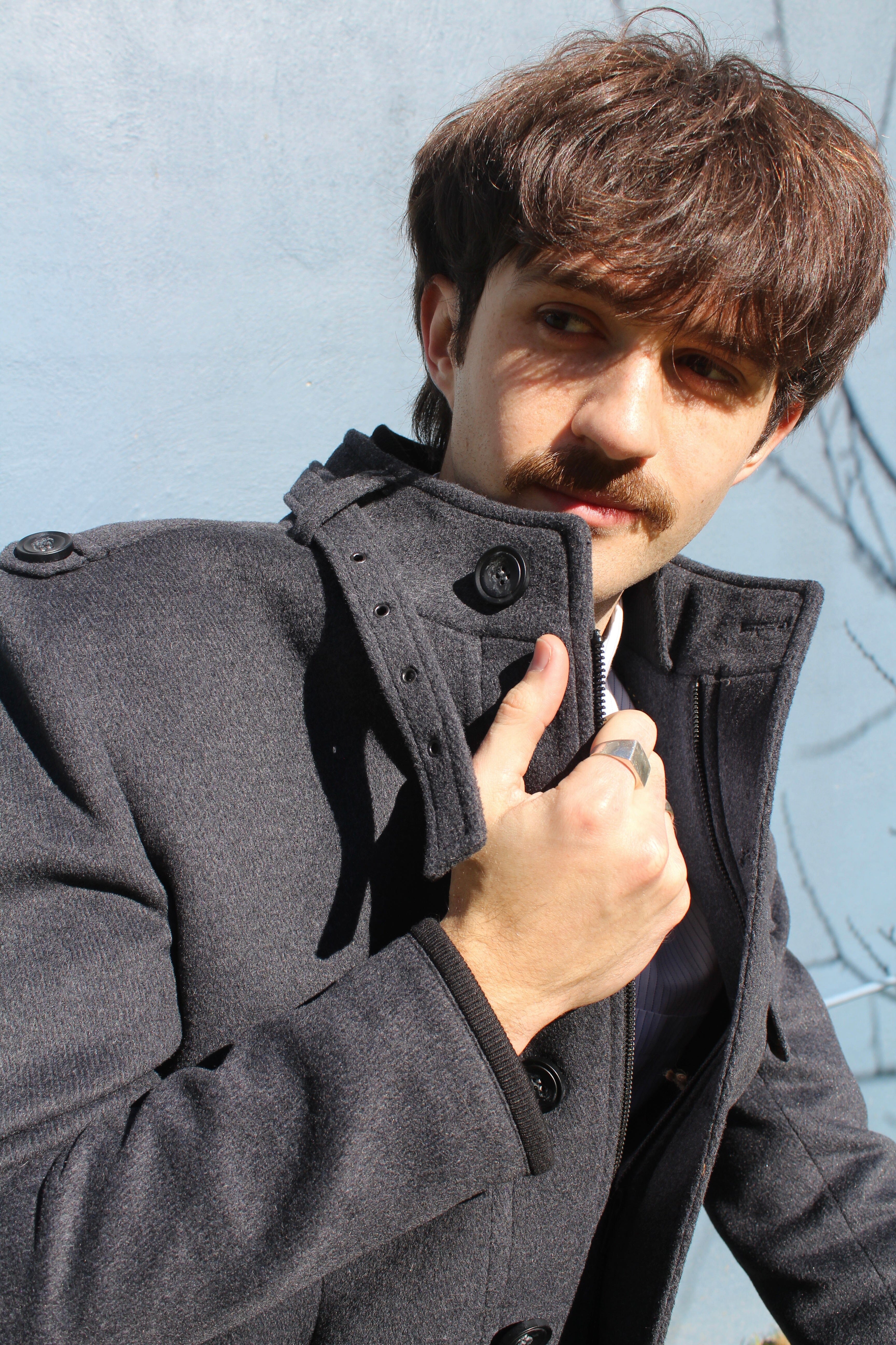 Damon Single Cashmere Jacket - Charcoal/Black - LAST ONE – Teddy