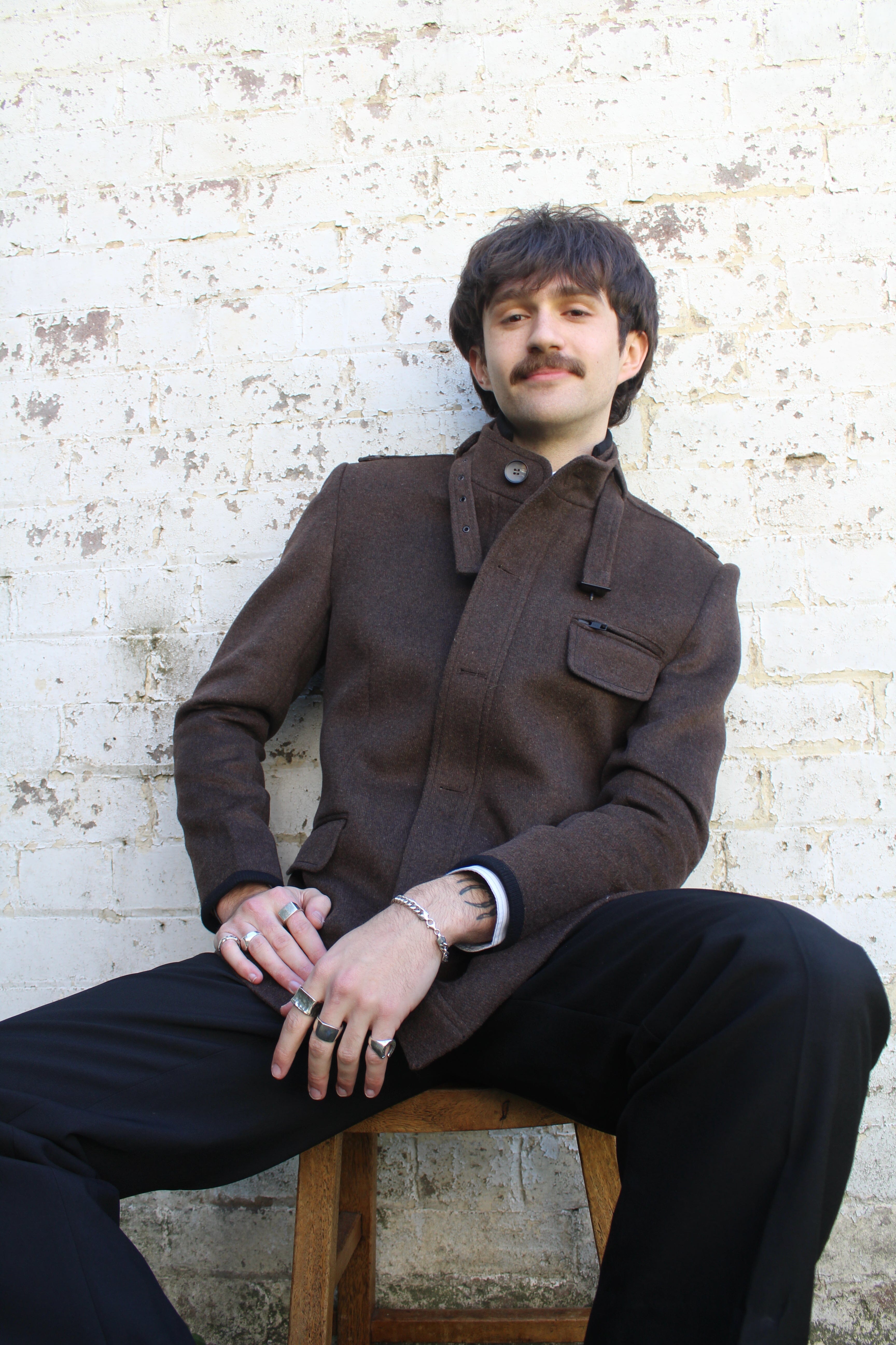 Damon Single Cashmere Jacket - Chocolate/Black - LAST SIZES