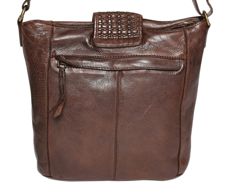 Darana Leather Crossbody Bag - Coffee Wallet Modapelle 