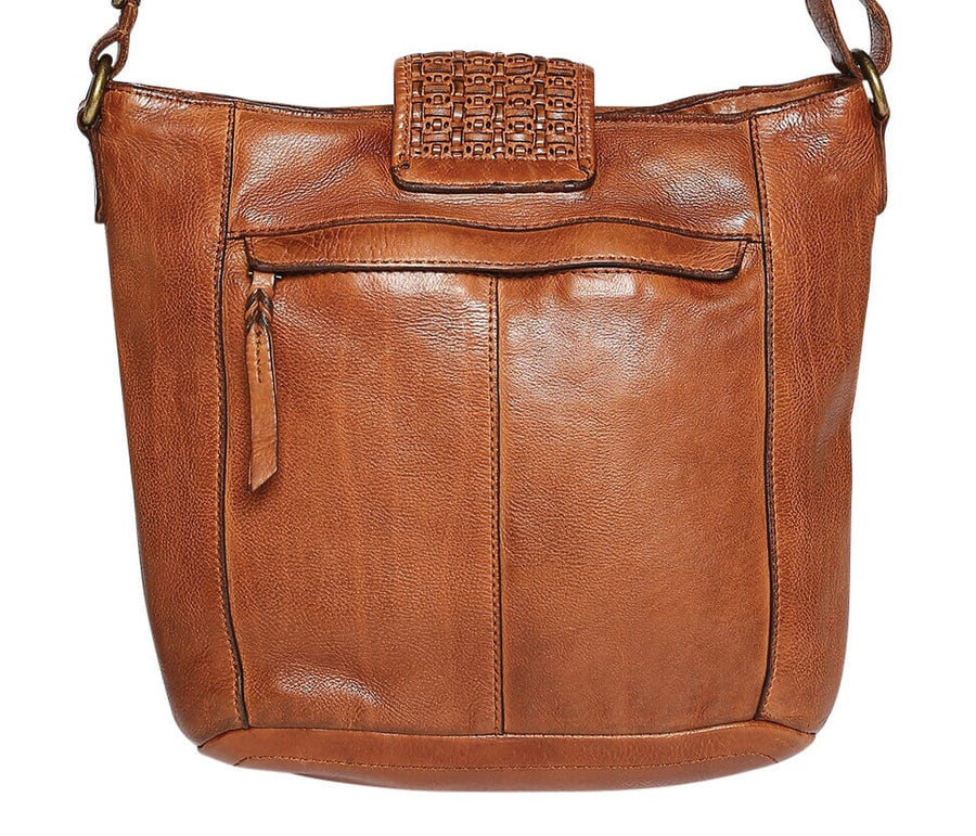 Darana Leather Crossbody Bag - Tan Wallet Modapelle 