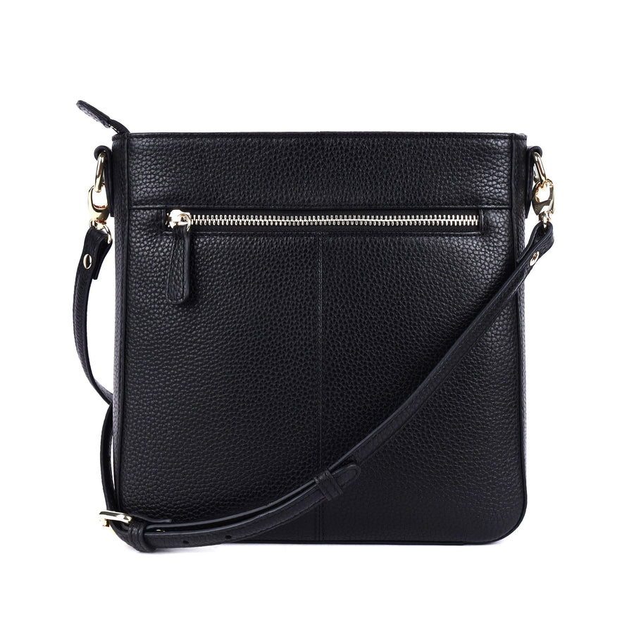 Darwin Leather Cross-Body Bag - Black Bag Oran 