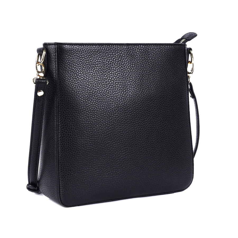 Darwin Leather Cross-Body Bag - Black Bag Oran Black 