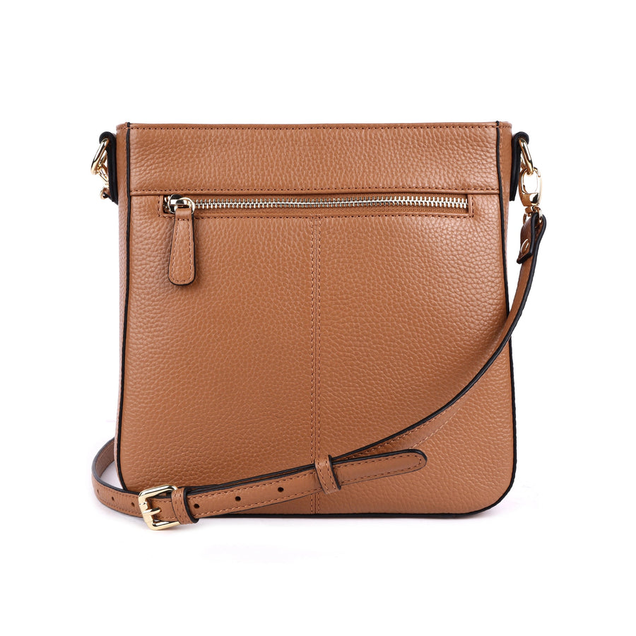 Darwin Leather Cross-Body Bag - Camel Bag Oran 