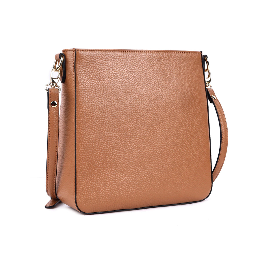 Darwin Leather Cross-Body Bag - Camel Bag Oran Camel 