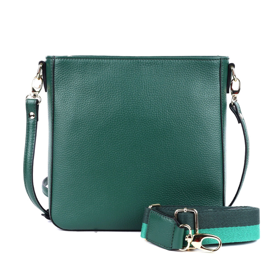 Darwin Leather Cross-Body Bag - Green Bag Oran 