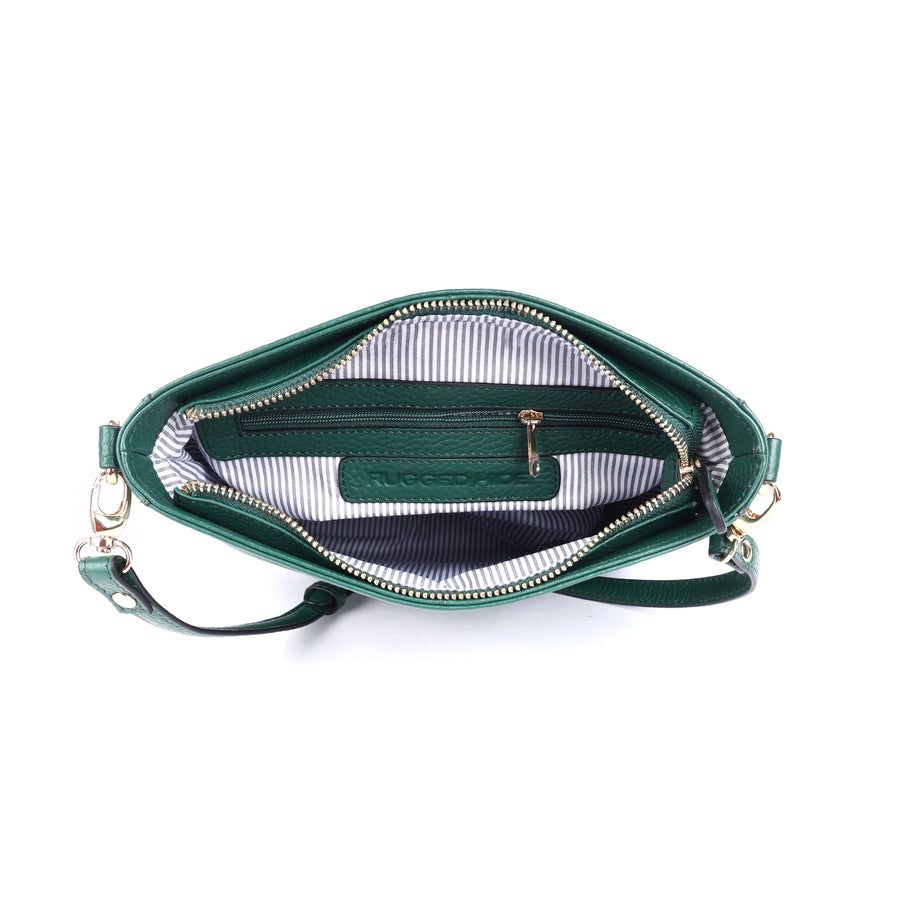 Darwin Leather Cross-Body Bag - Green Bag Oran 