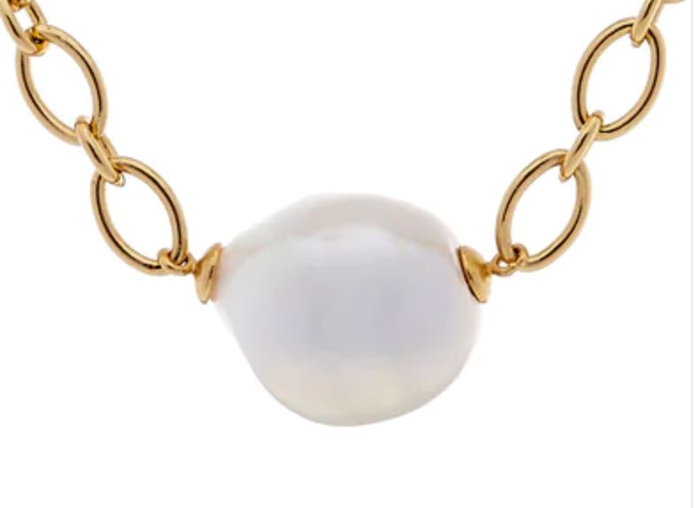 Divine Baroque Pearl Gold Necklace Sybella 