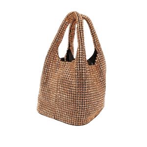 Dolly Crystal Sequinned Handbag Accessories Aidangus Rose Gold 