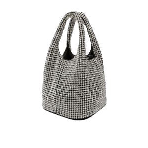 Dolly Crystal Sequinned Handbag Accessories Aidangus Silver 