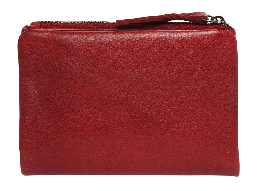 Dolly Leather Wallet Wallet Modapelle Scarlet 