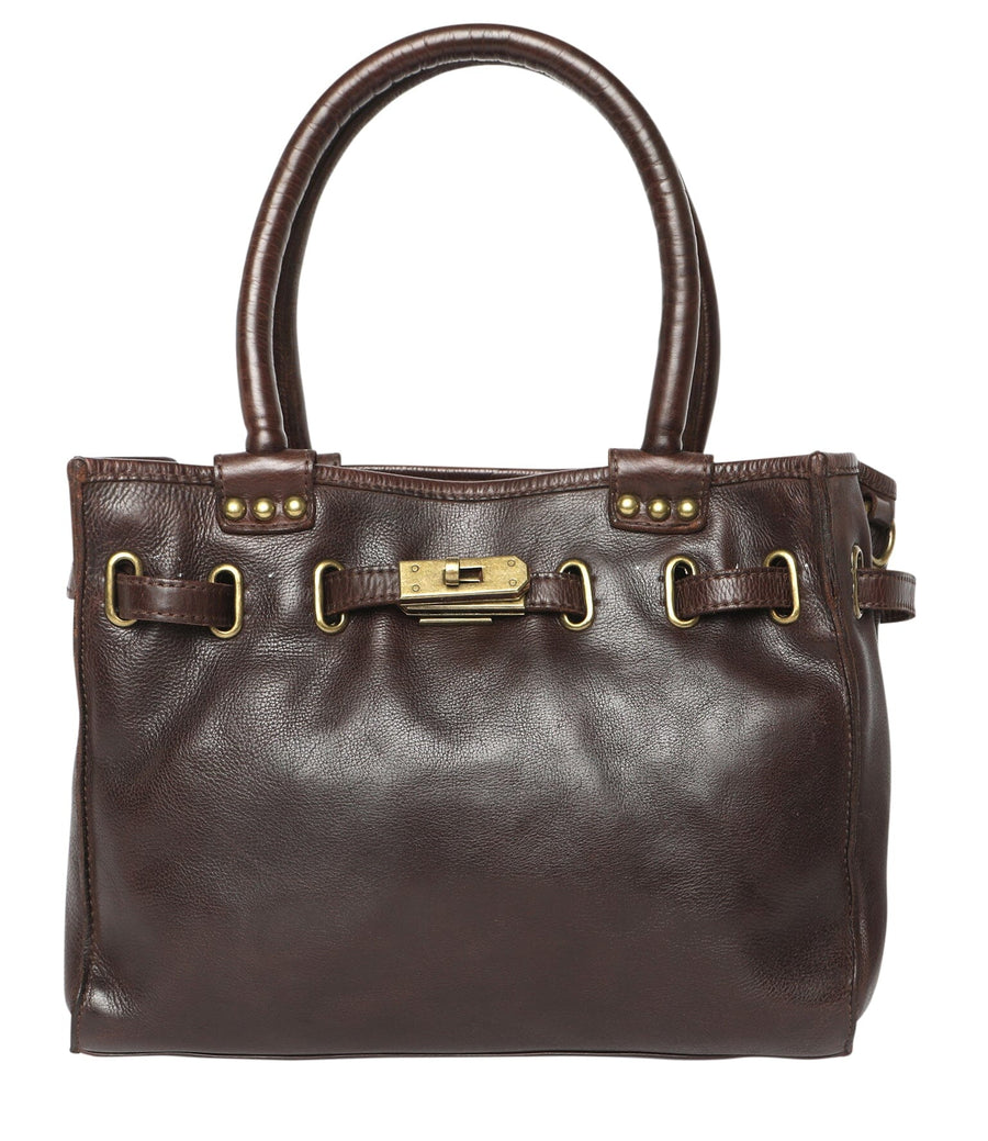 Dove Leather Handbag Handbag Modapelle Coffee 