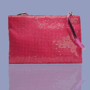 Dreamer Sequinned Glowmesh Crossbody Bag Aidangus Fuschia 