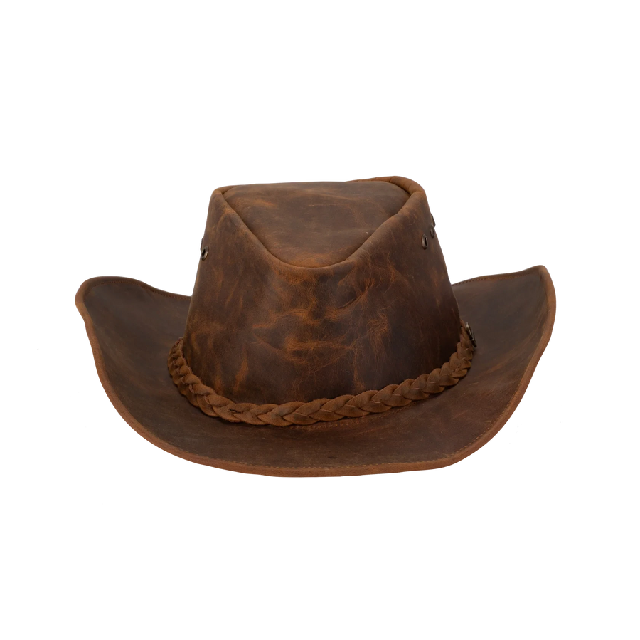 Drifter Australian Leather Hat Hat Avenel Tobacco Small 