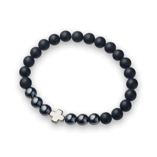 Easton Cross Beaded Bracelet Men's Jewellery DPI Jewellery 