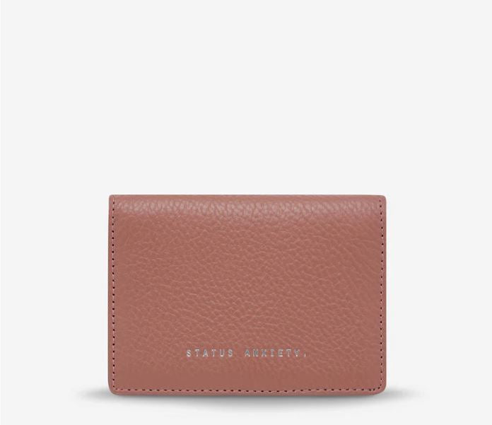 'Easy Does It' Leather Wallet Wallet Status Anxiety Dusty Rose 