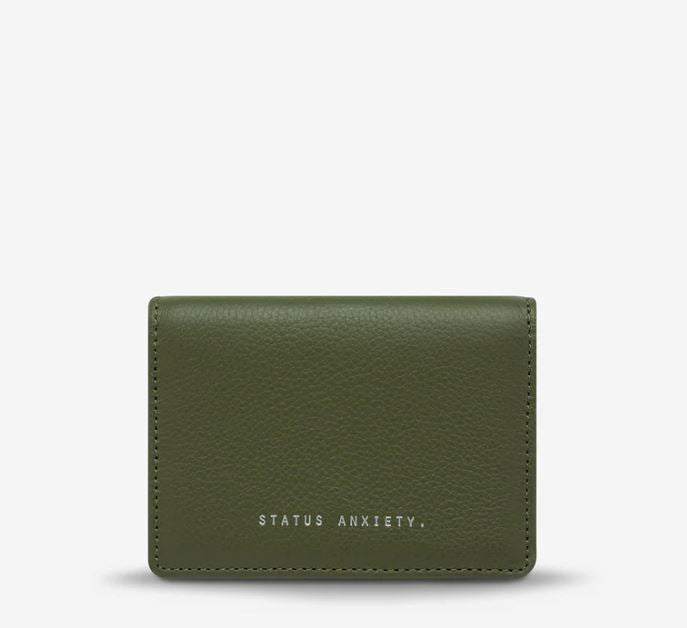 'Easy Does It' Leather Wallet Wallet Status Anxiety Khaki 