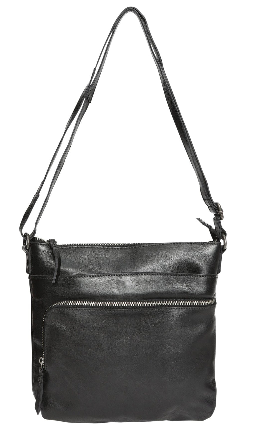 Elizabella Leather Crossbody Bag Handbag Modapelle Black 