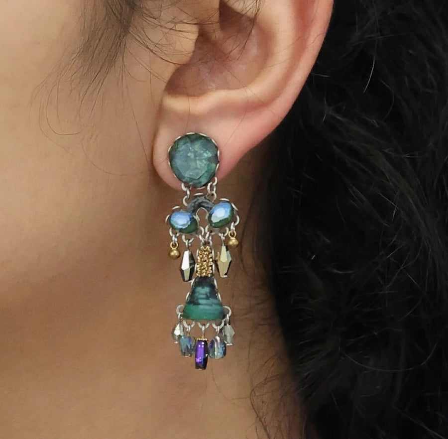 Emerald Jadiva Earrings Earrings Ayala Bar 