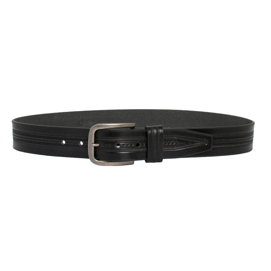 Emerton Embossed Leather Belt Belt Loop Leather Co 