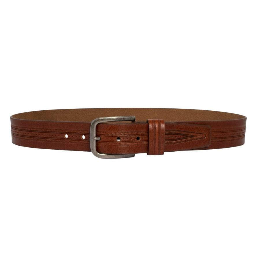 Emerton Embossed Leather Belt Belt Loop Leather Co 