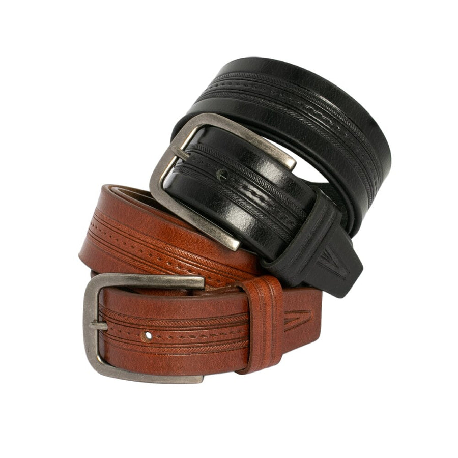 Emerton Embossed Leather Belt Belt Loop Leather Co 