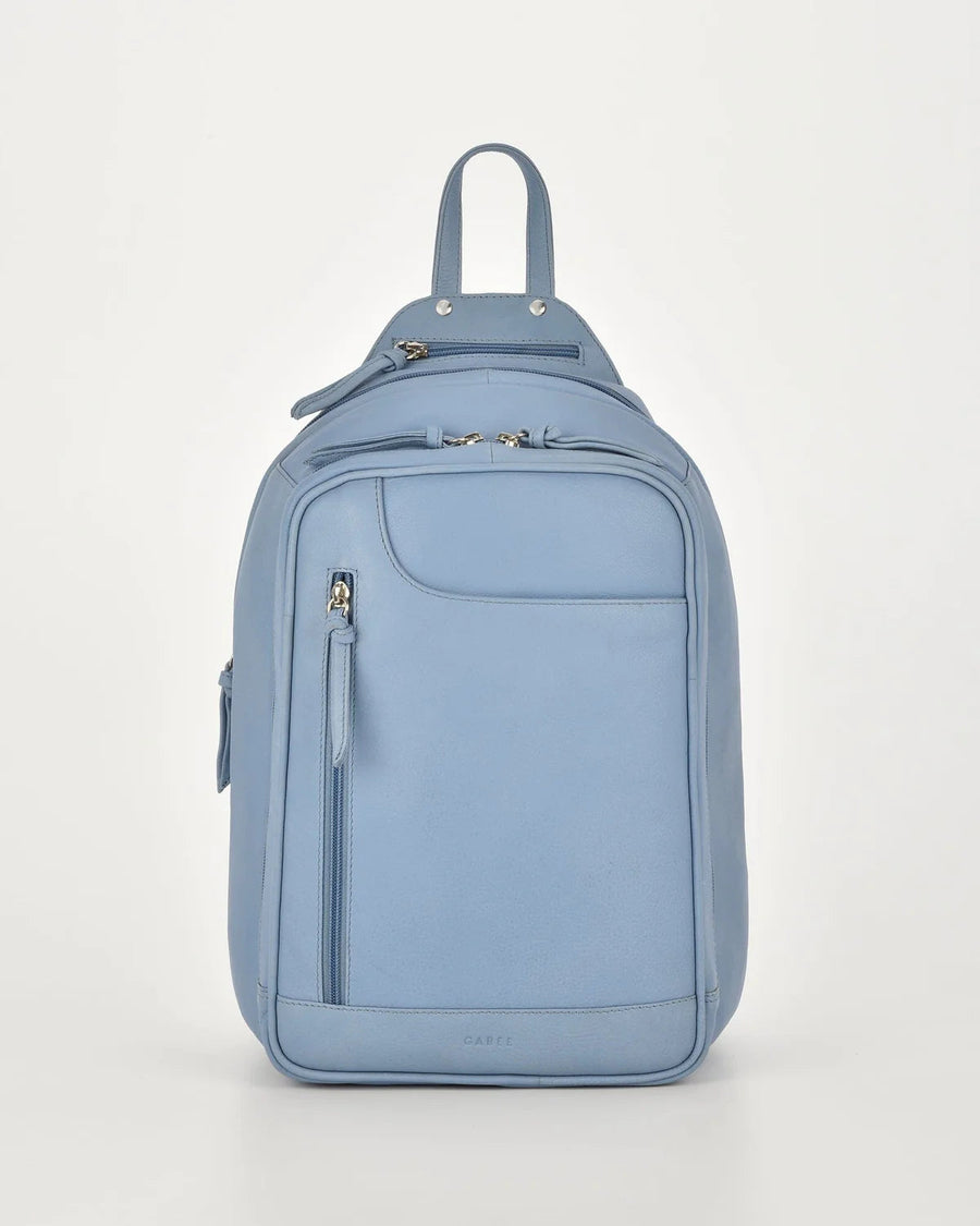 Emma (Large) Leather Backpack Backpack Gabee Powdered Blue 