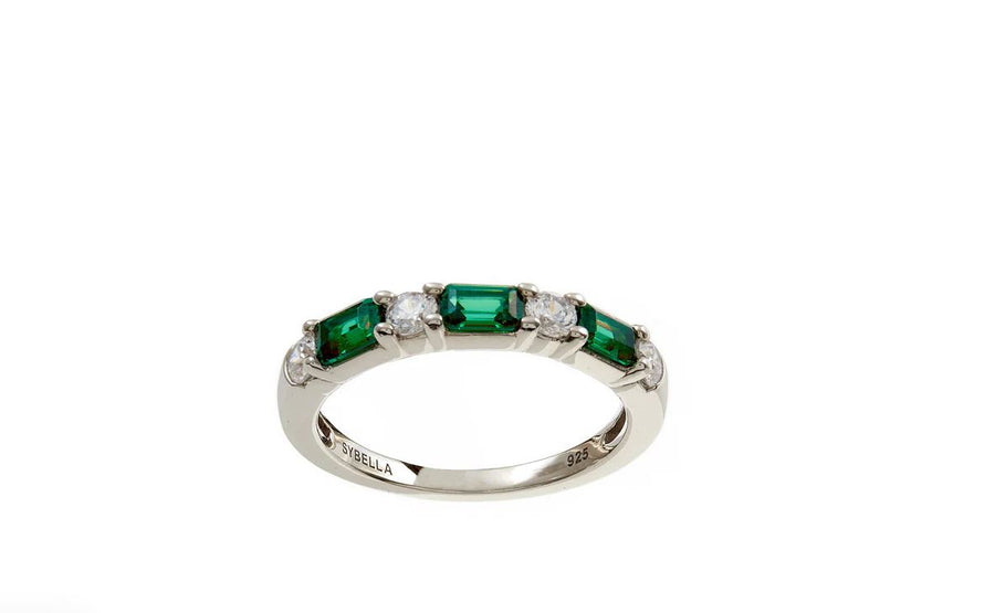 Eternal Emerald Green & White CZ Ring Sybella 