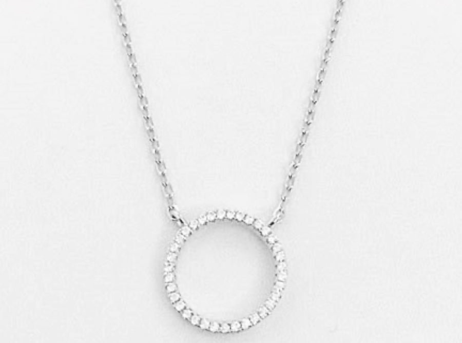 Eternity Circle Necklace Gammies Silver 