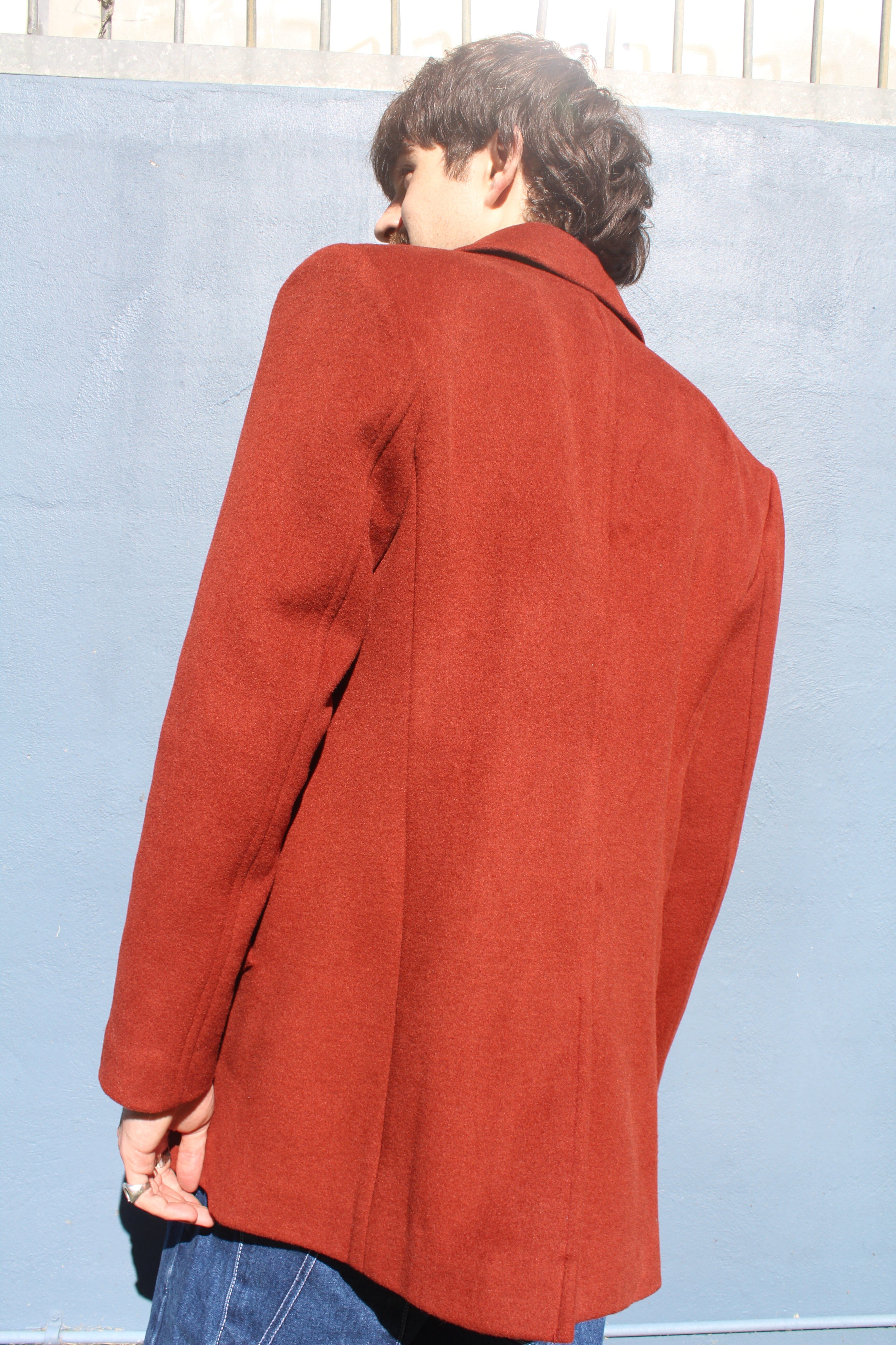 Ethan Double Cashmere Jacket - Rust – Teddy Sinclair