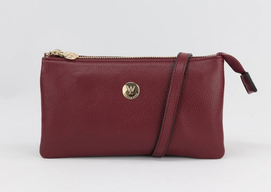 Evie Pebbled Leather Bag - Red, Orange & Yellow Tones Bag Willow & Zac Shiraz 