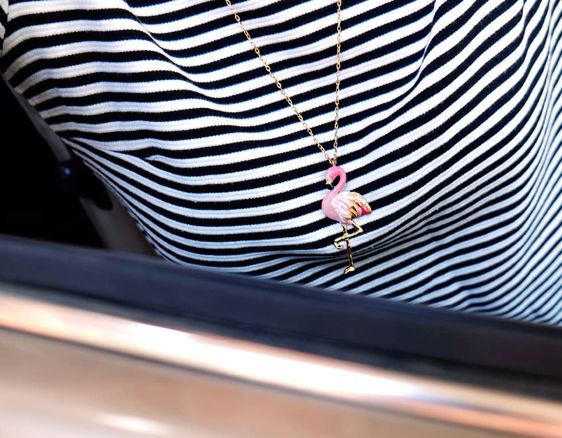 Fabulous Flamingo Necklace Good After Nine TH 