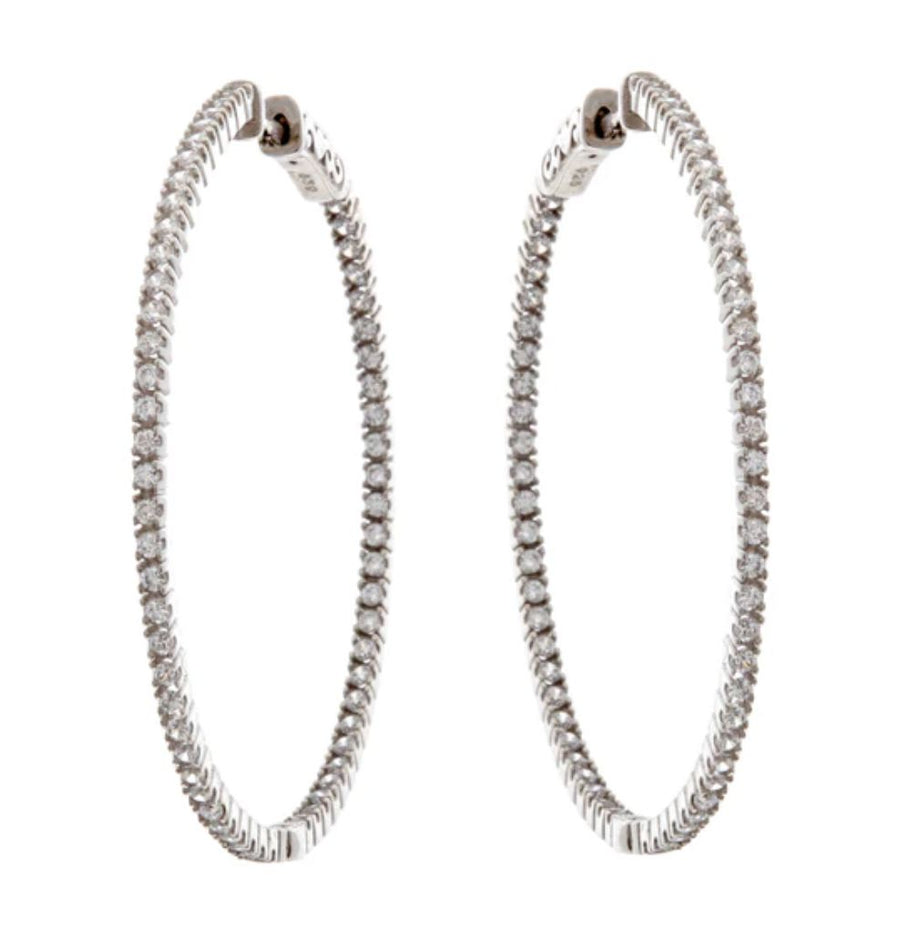 Fine CZ Hoops 40mm Necklace Sybella CZSIL 